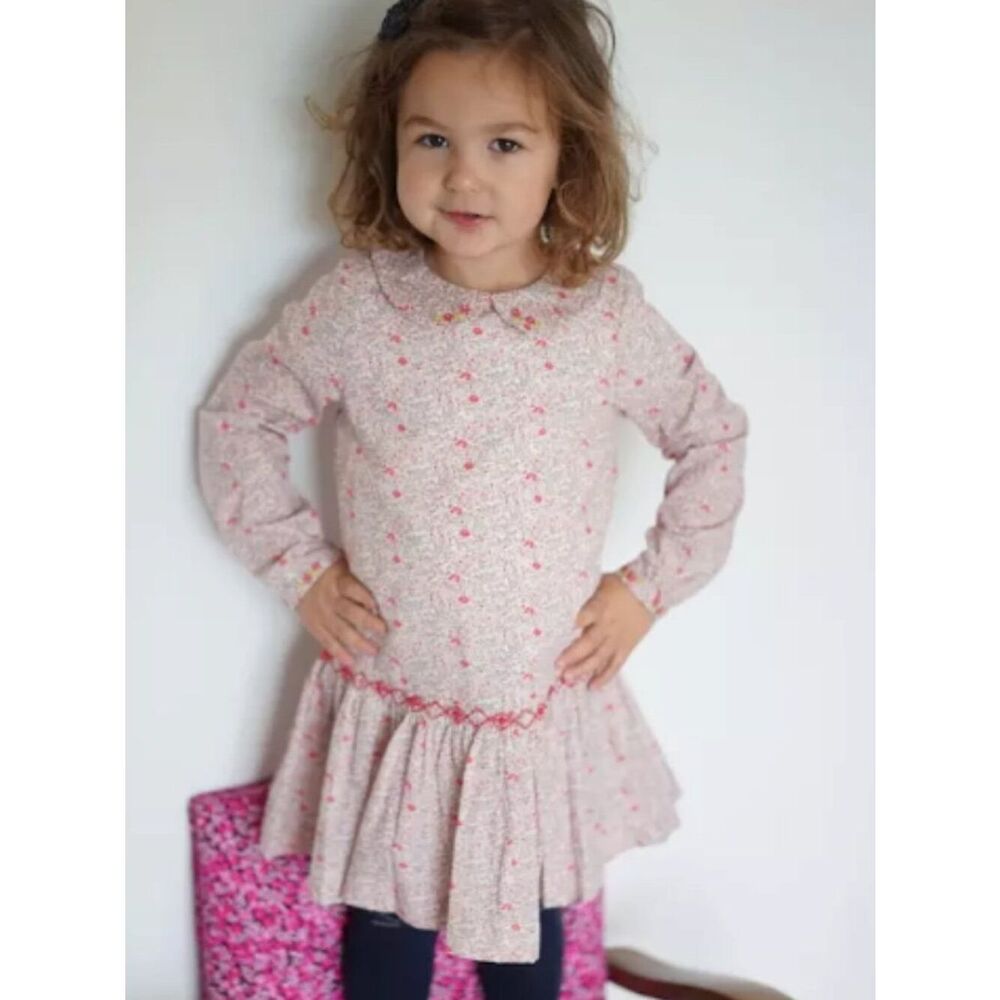 Pretty Wild Adele Liberty Katie and Millie Pink Red Embroidered Floral Dress 24M